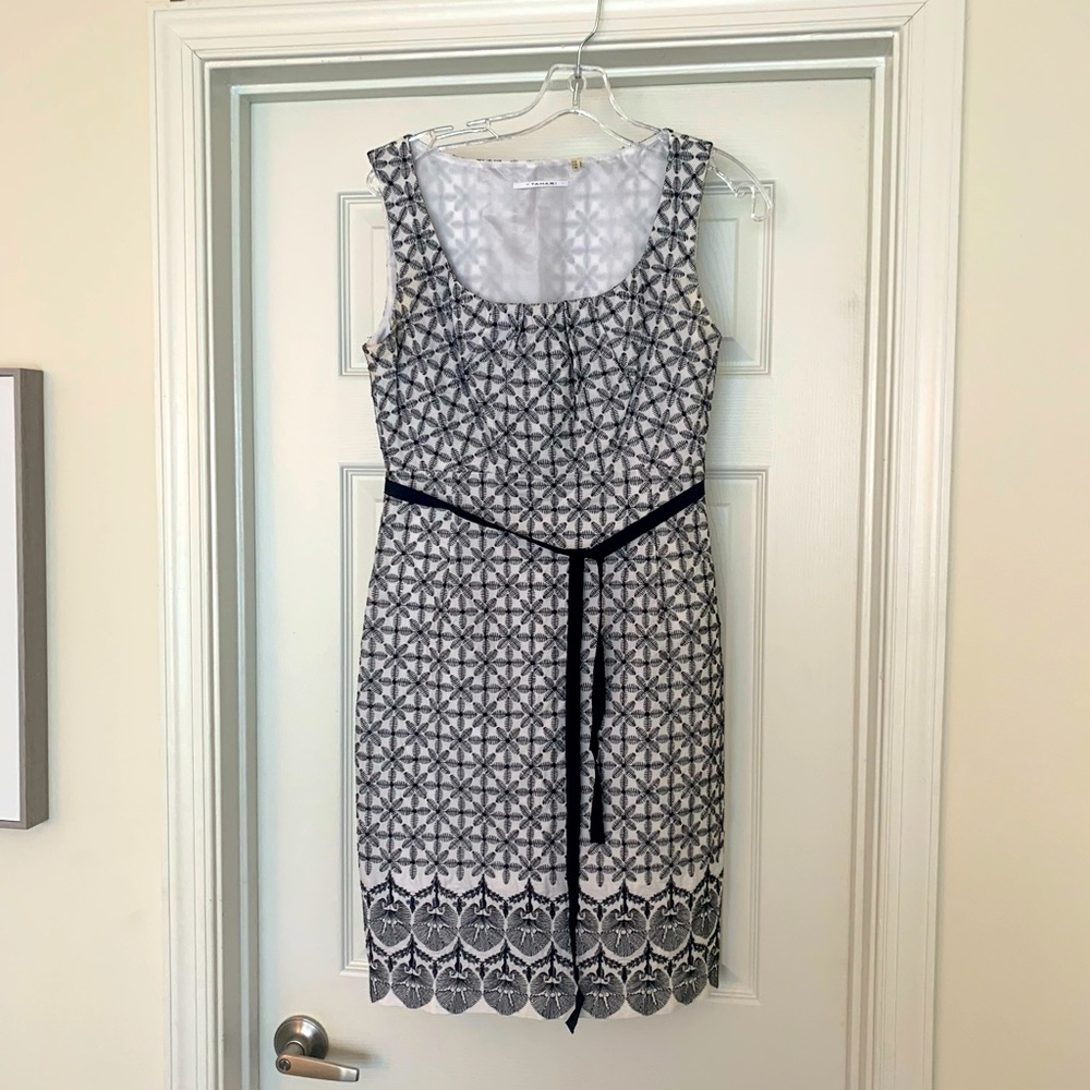 Tahari Black and White Dress